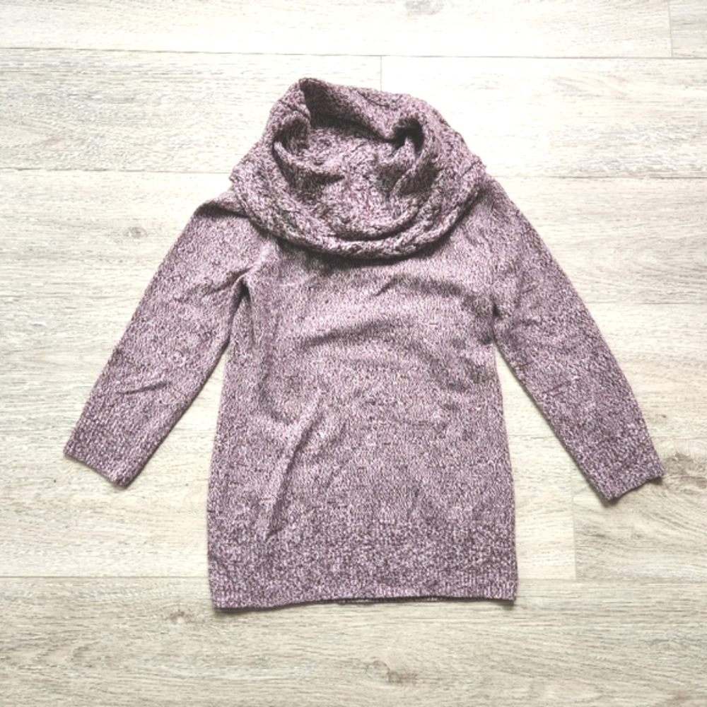 New York & Company Burgundy Cowl Neck Shirt Womens Xs Sweater ¾ Sleeves Top